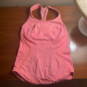 Pink lulu fitness tank